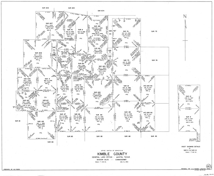 70112, Kimble County Working Sketch 44, General Map Collection