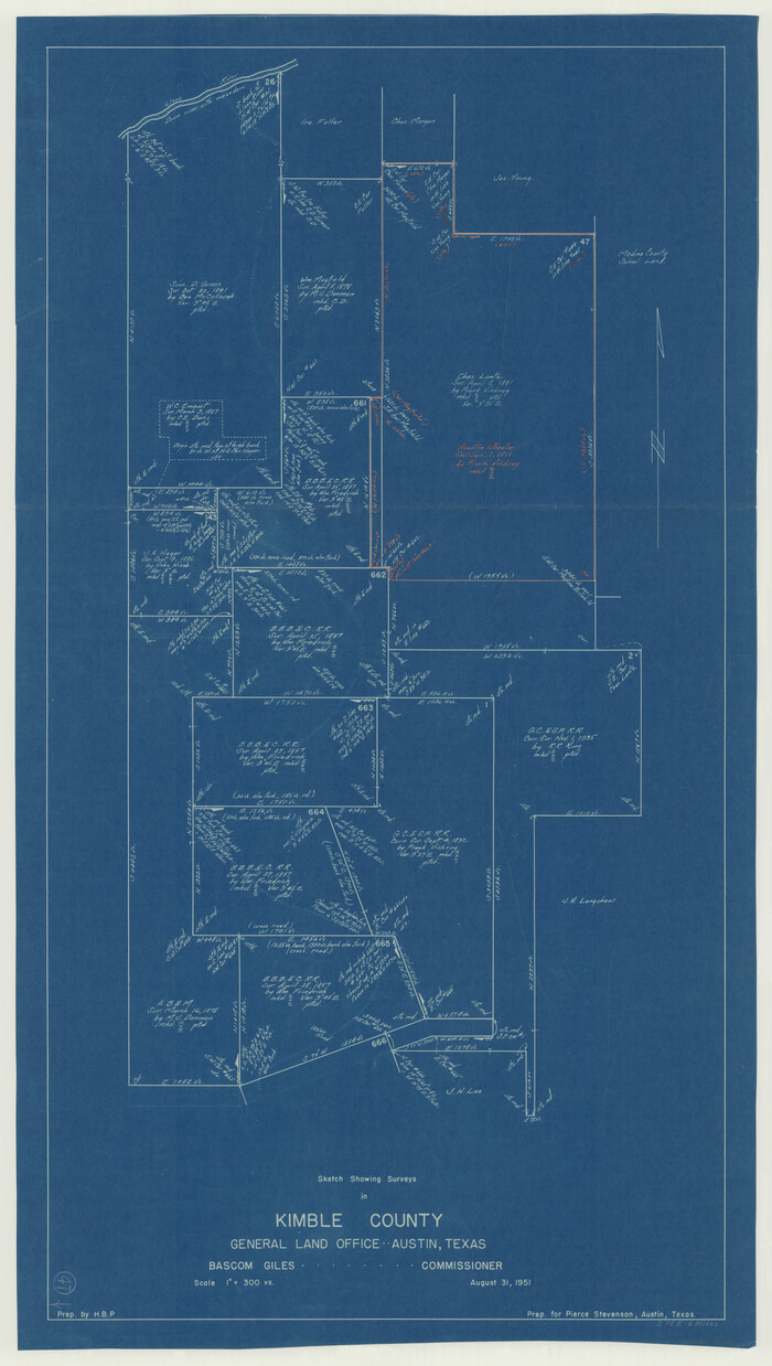 70115, Kimble County Working Sketch 47, General Map Collection
