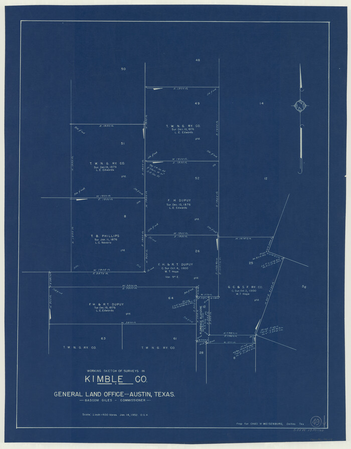 70117, Kimble County Working Sketch 49, General Map Collection