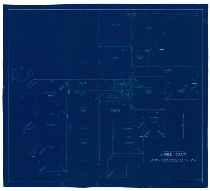 70119, Kimble County Working Sketch 51, General Map Collection