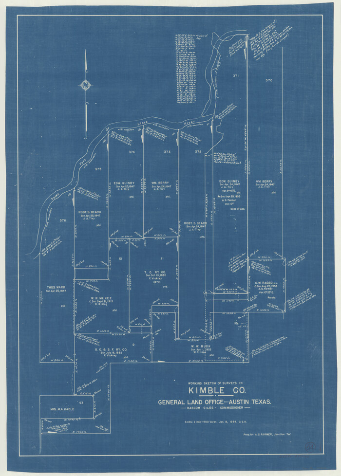 70122, Kimble County Working Sketch 54, General Map Collection