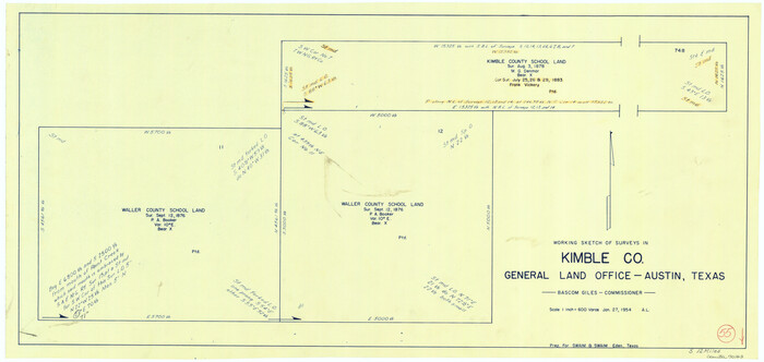70123, Kimble County Working Sketch 55, General Map Collection