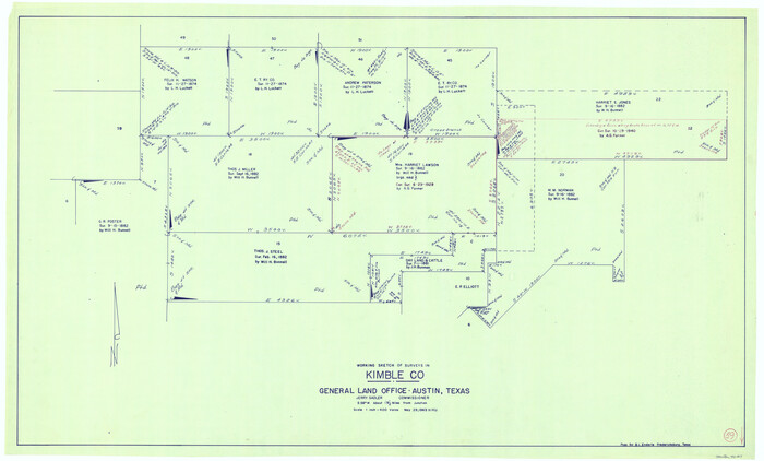 70127, Kimble County Working Sketch 59, General Map Collection