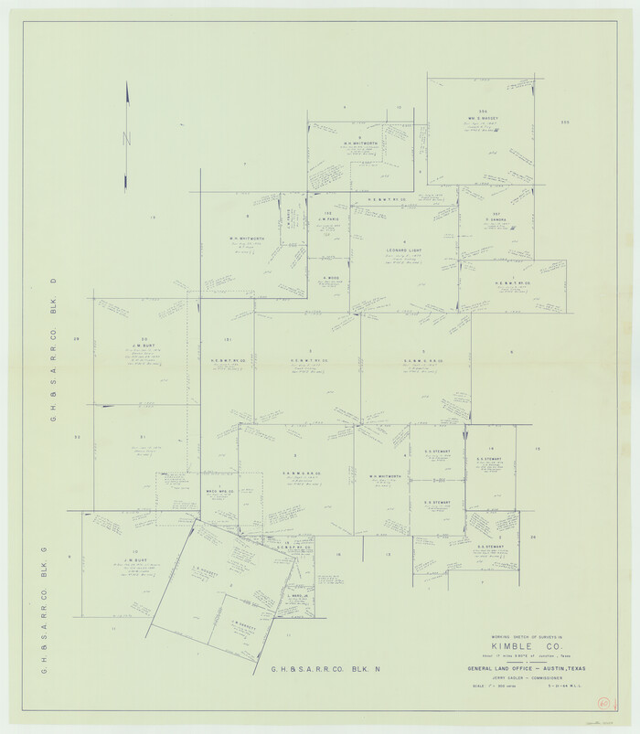 70128, Kimble County Working Sketch 60, General Map Collection