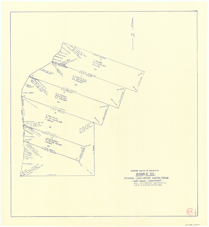 70129, Kimble County Working Sketch 61, General Map Collection