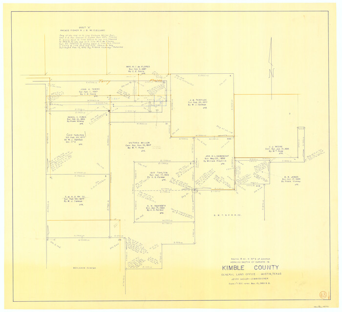 70131, Kimble County Working Sketch 63, General Map Collection