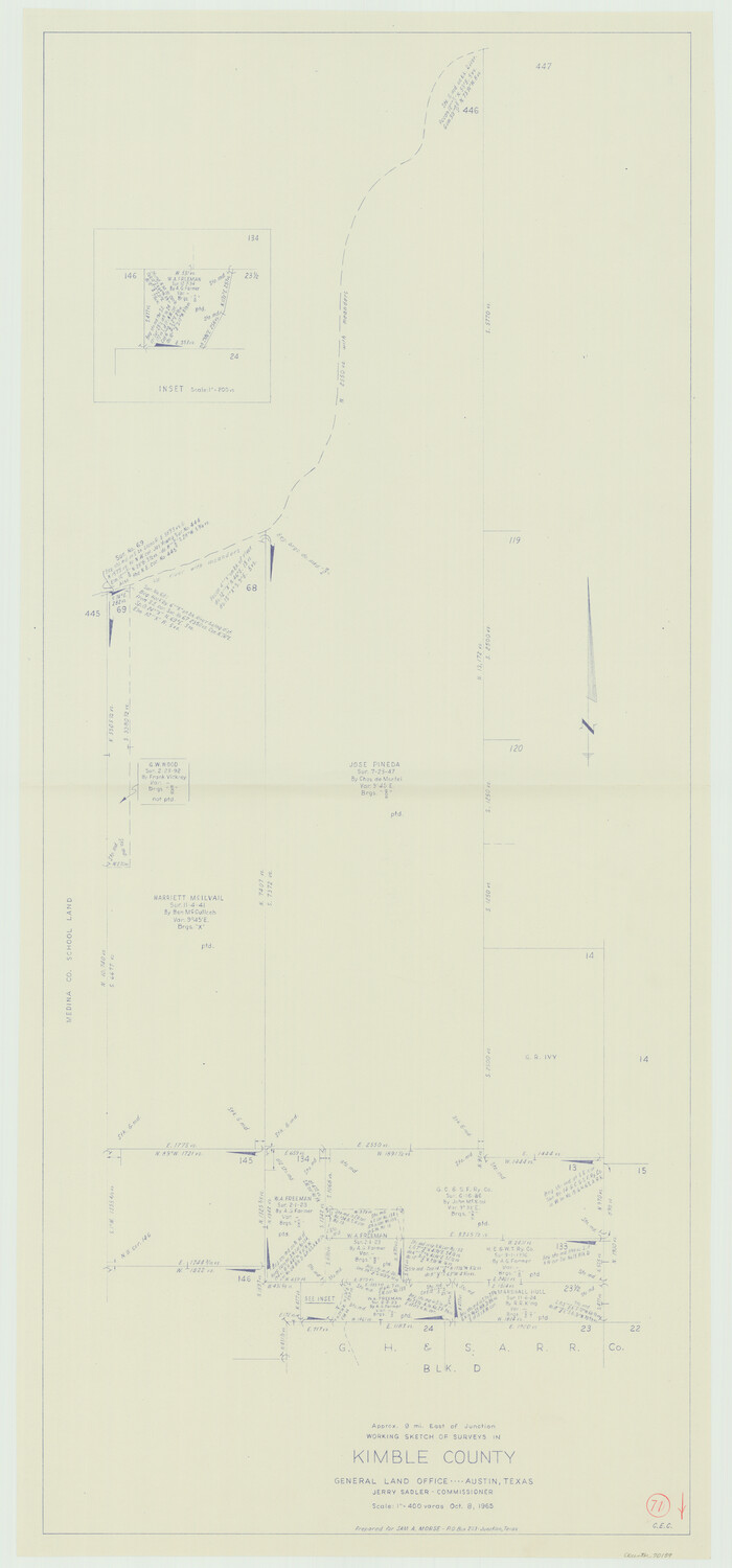 70139, Kimble County Working Sketch 71, General Map Collection