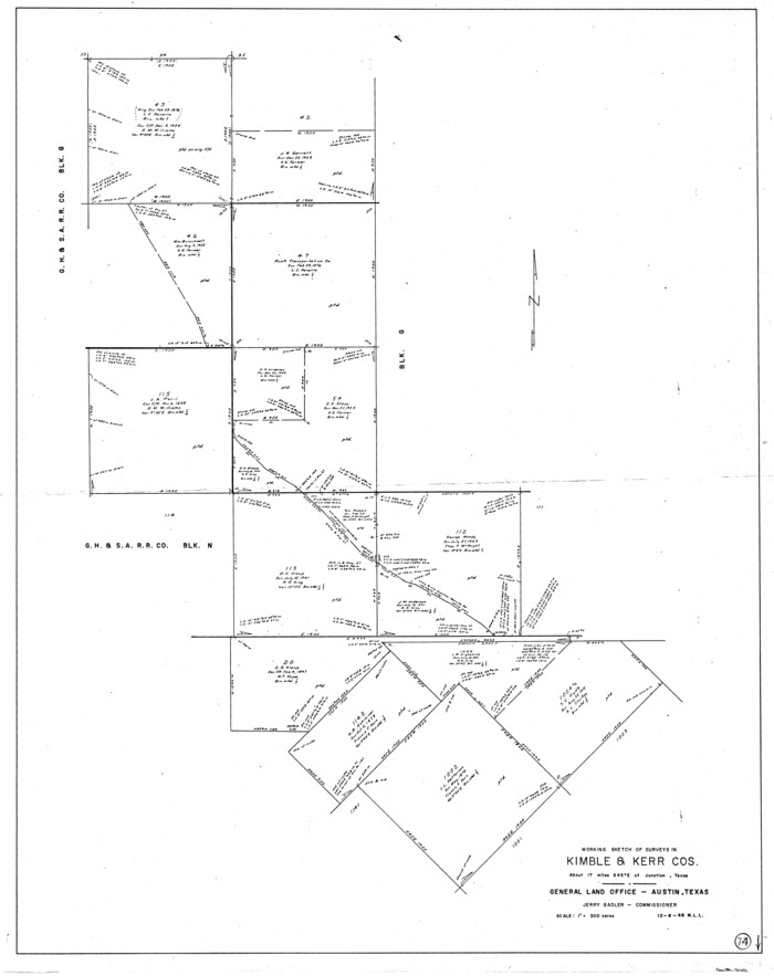 70142, Kimble County Working Sketch 74, General Map Collection
