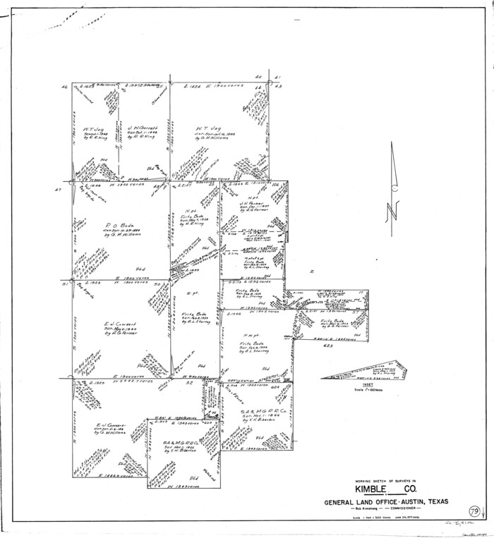 70147, Kimble County Working Sketch 79, General Map Collection
