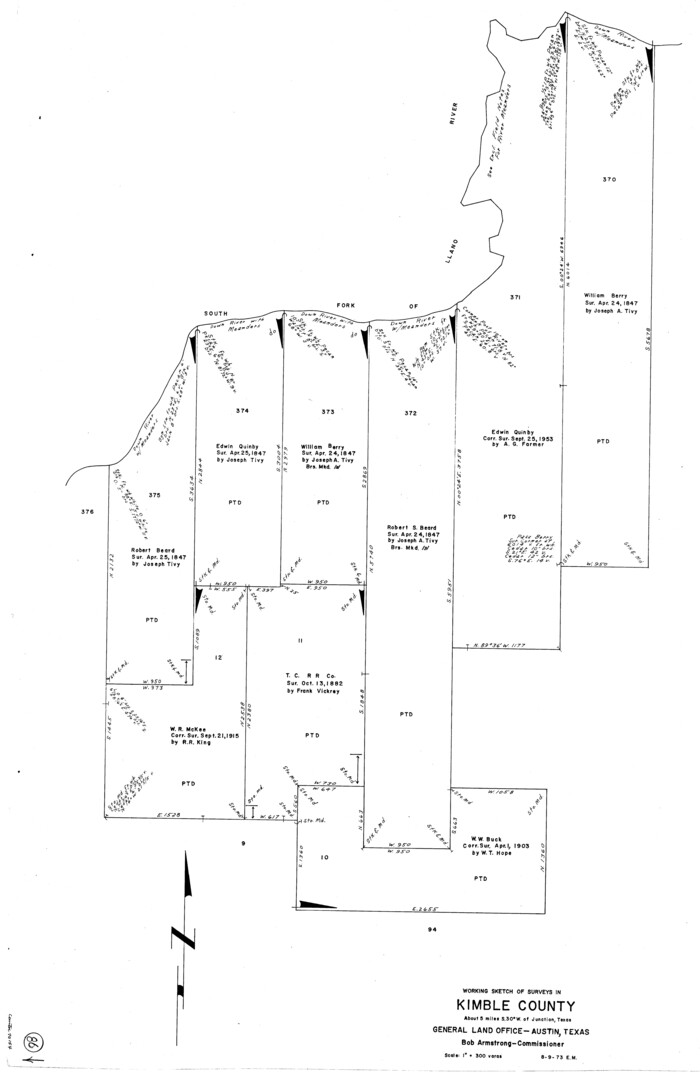 70154, Kimble County Working Sketch 86, General Map Collection