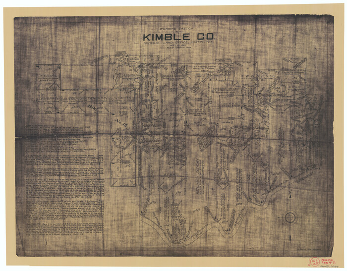 70164, Kimble County Working Sketch 96, General Map Collection
