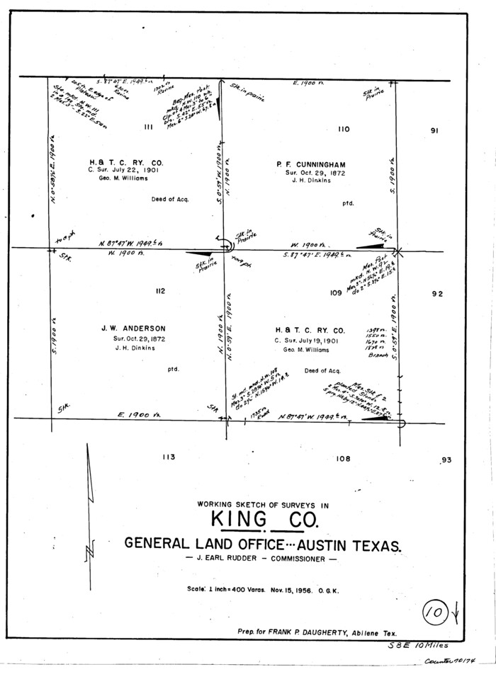 70174, King County Working Sketch 10, General Map Collection