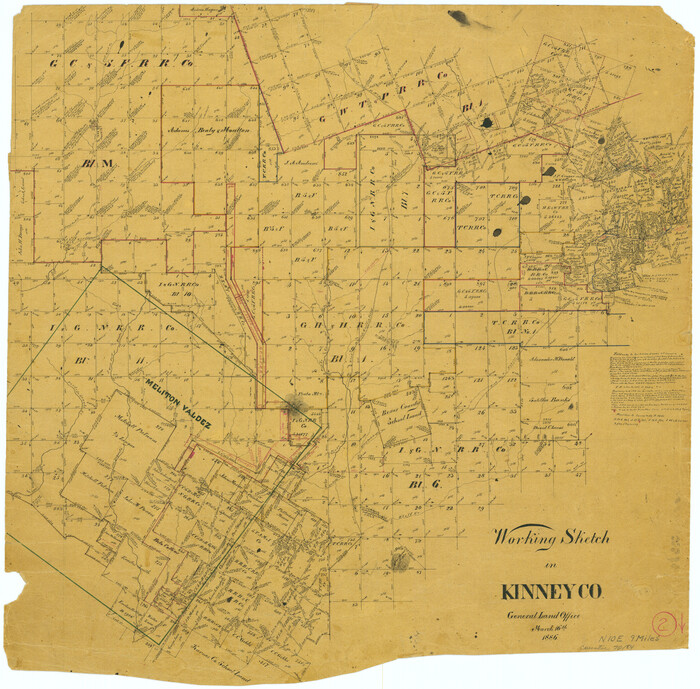 70184, Kinney County Working Sketch 2, General Map Collection