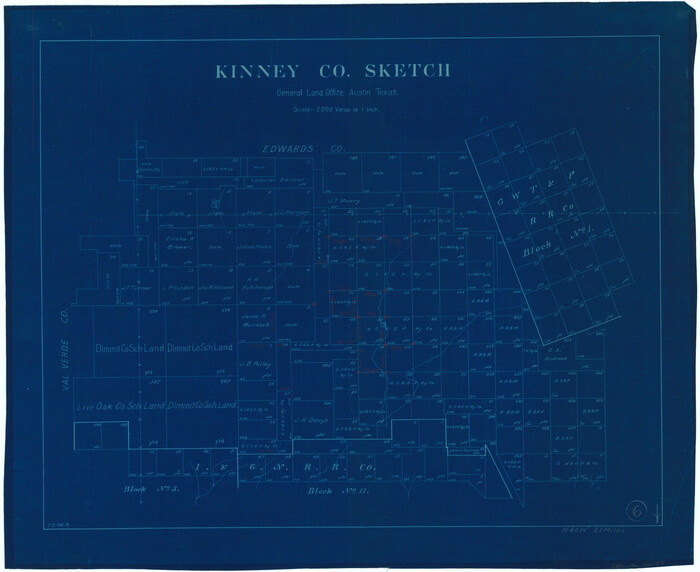 70188, Kinney County Working Sketch 6, General Map Collection