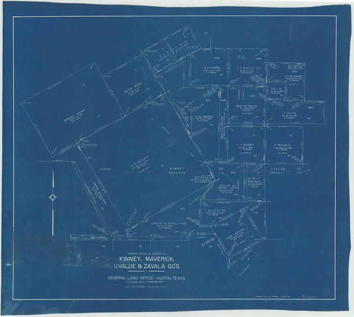 70201, Kinney County Working Sketch 19, General Map Collection