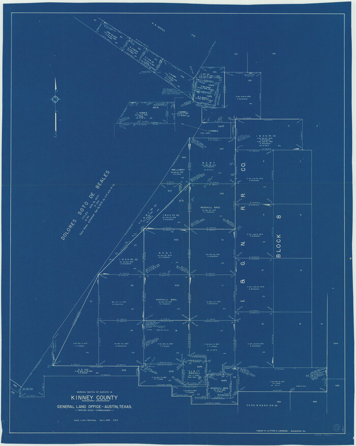 70204, Kinney County Working Sketch 22, General Map Collection