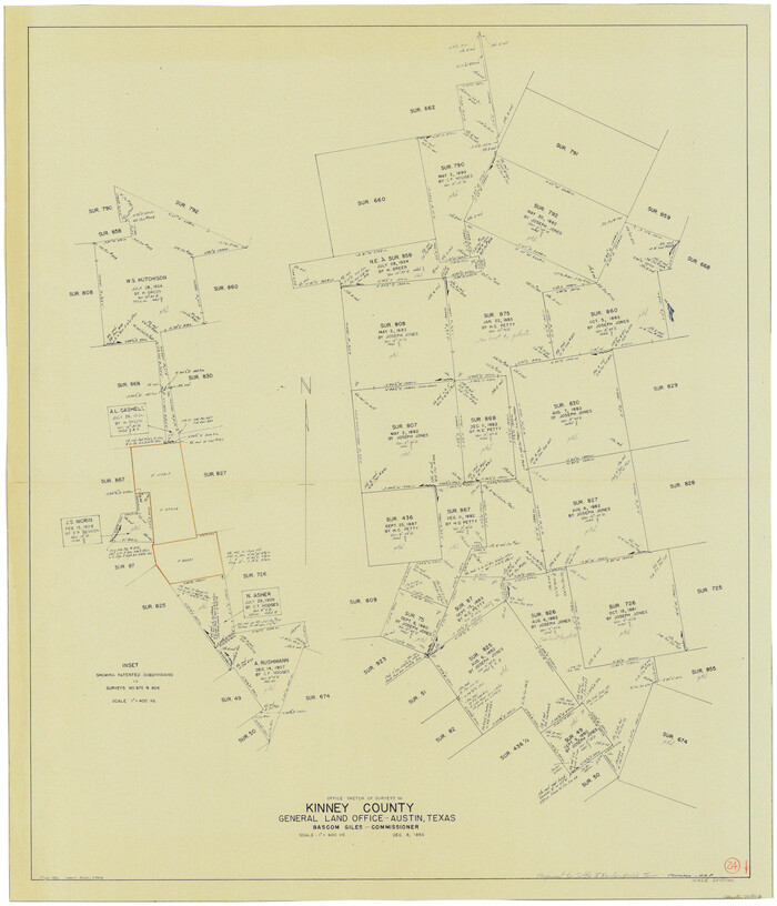 70206, Kinney County Working Sketch 24, General Map Collection