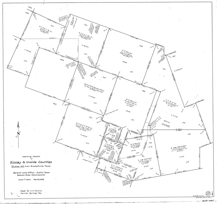 70207, Kinney County Working Sketch 25, General Map Collection