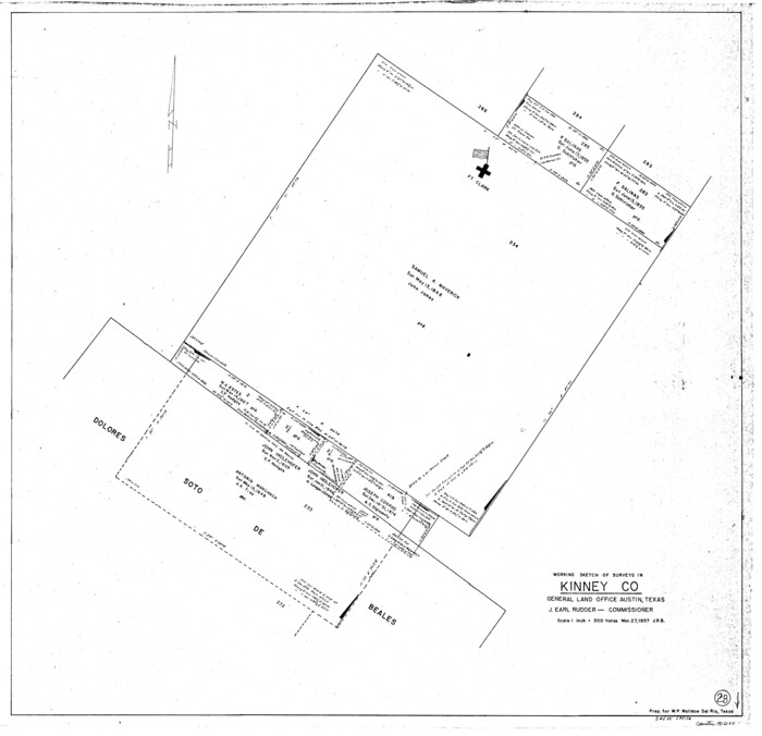 70210, Kinney County Working Sketch 28, General Map Collection