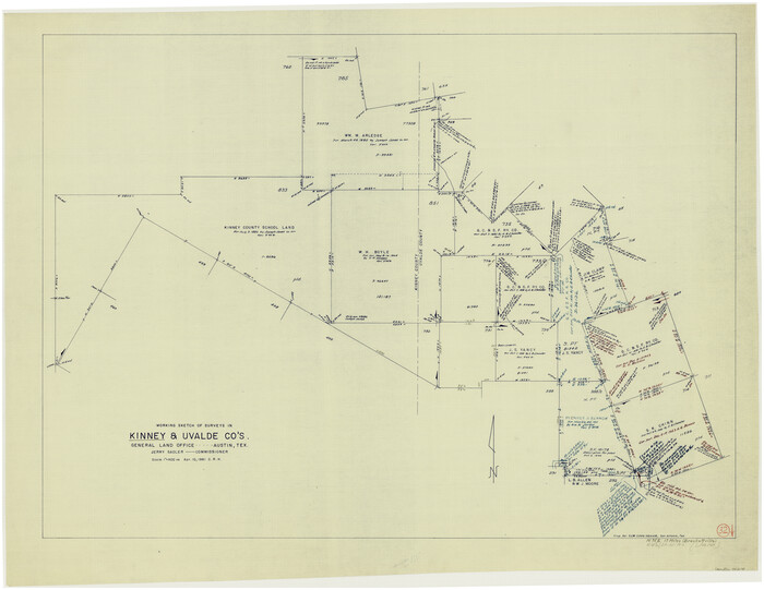 70214, Kinney County Working Sketch 32, General Map Collection