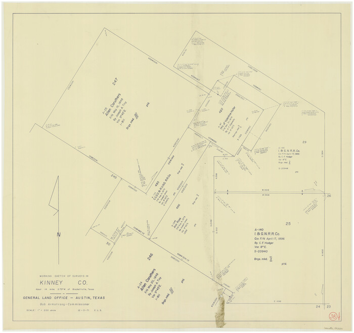 70220, Kinney County Working Sketch 38, General Map Collection