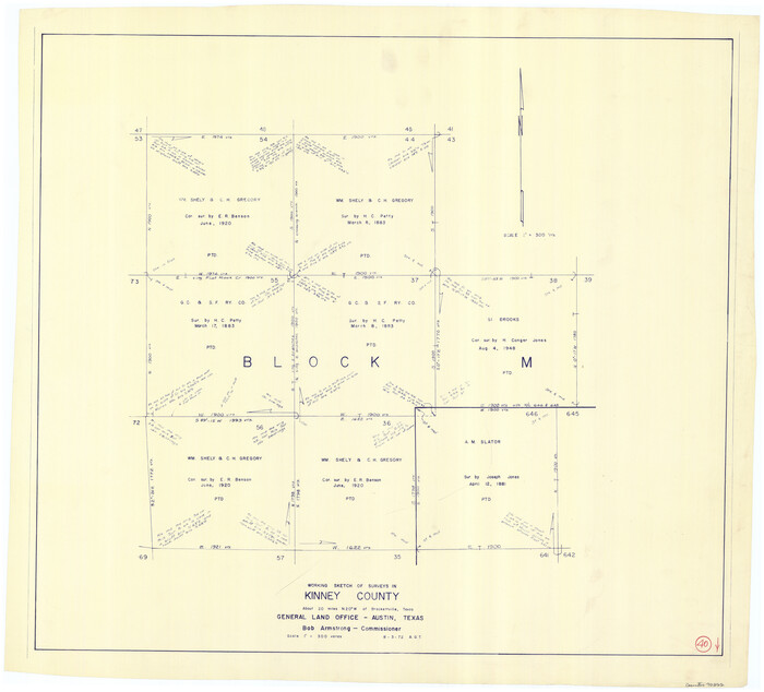 70222, Kinney County Working Sketch 40, General Map Collection