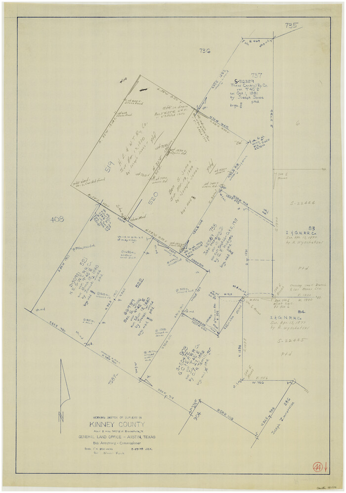 70226, Kinney County Working Sketch 44, General Map Collection