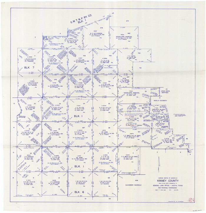 70229, Kinney County Working Sketch 47, General Map Collection