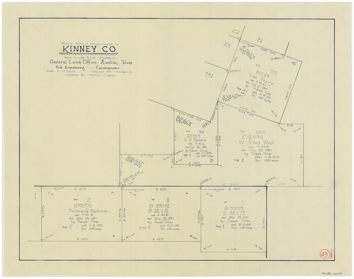 70231, Kinney County Working Sketch 49, General Map Collection