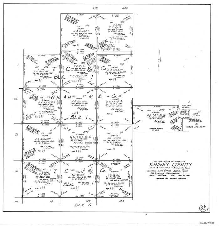 70235, Kinney County Working Sketch 53, General Map Collection