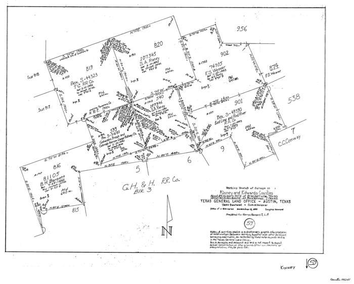 70241, Kinney County Working Sketch 59, General Map Collection