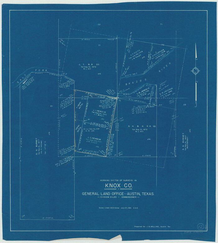 70254, Knox County Working Sketch 12, General Map Collection