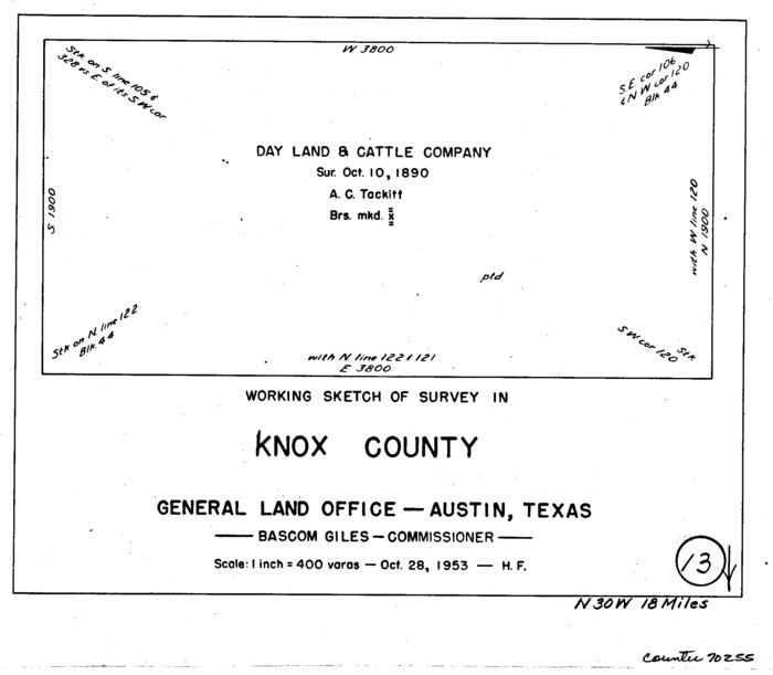 70255, Knox County Working Sketch 13, General Map Collection