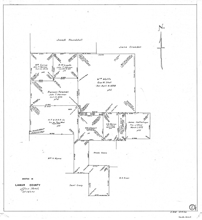 70263, Lamar County Working Sketch 2, General Map Collection