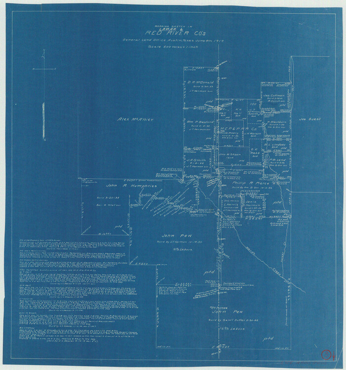 70264, Lamar County Working Sketch 3, General Map Collection