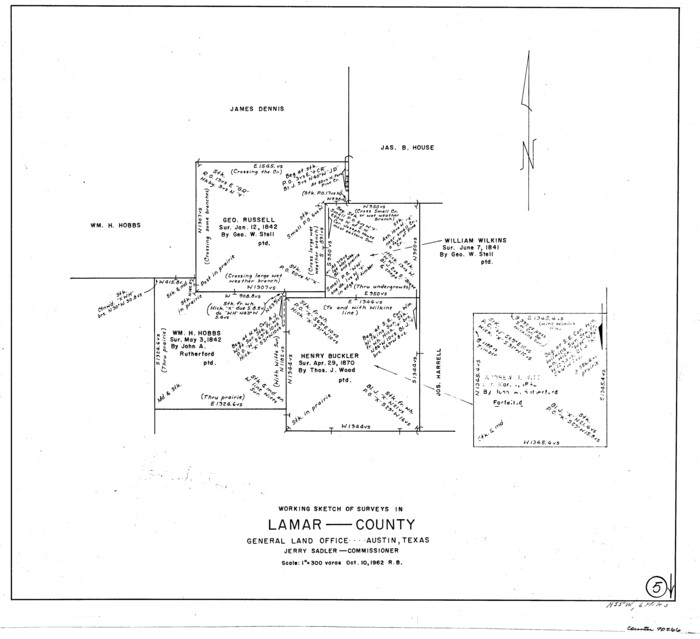 70266, Lamar County Working Sketch 5, General Map Collection