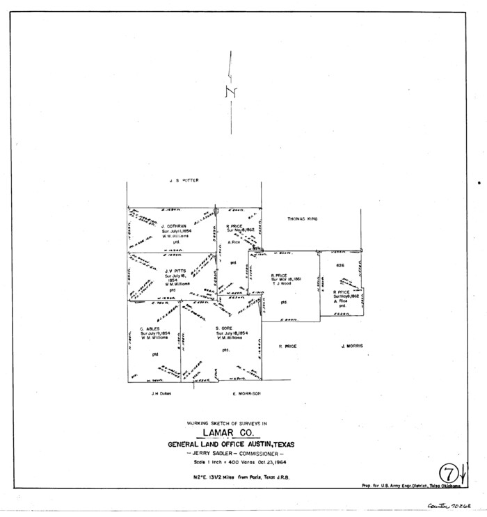70268, Lamar County Working Sketch 7, General Map Collection