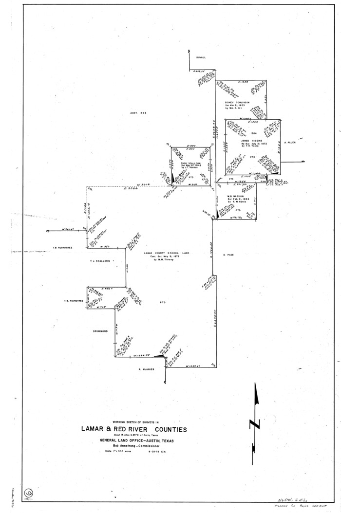 70270, Lamar County Working Sketch 9, General Map Collection