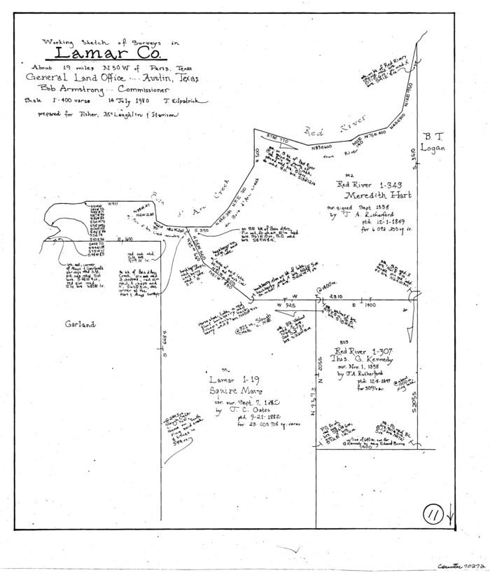 70272, Lamar County Working Sketch 11, General Map Collection