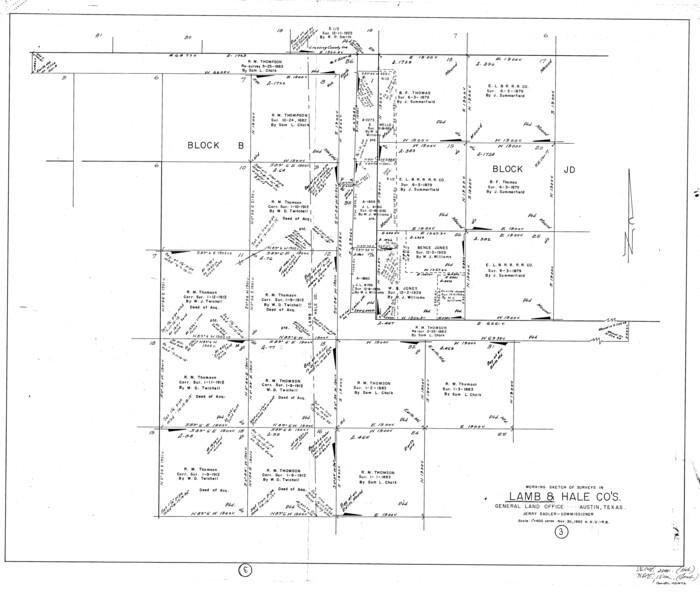 70276, Lamb County Working Sketch 3, General Map Collection