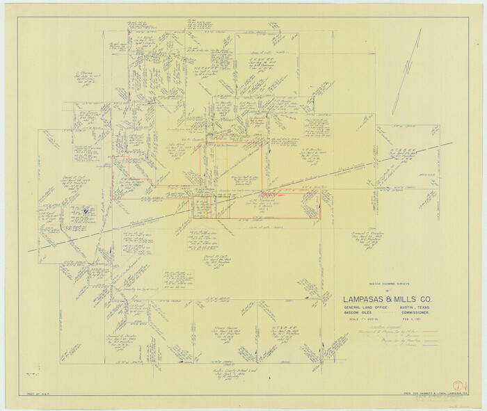 70284, Lampasas County Working Sketch 7, General Map Collection