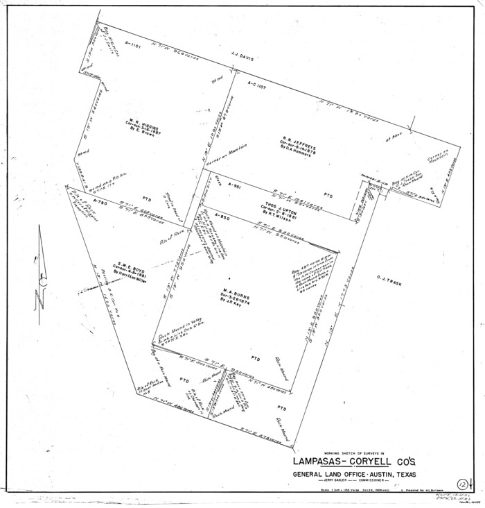 70289, Lampasas County Working Sketch 12, General Map Collection