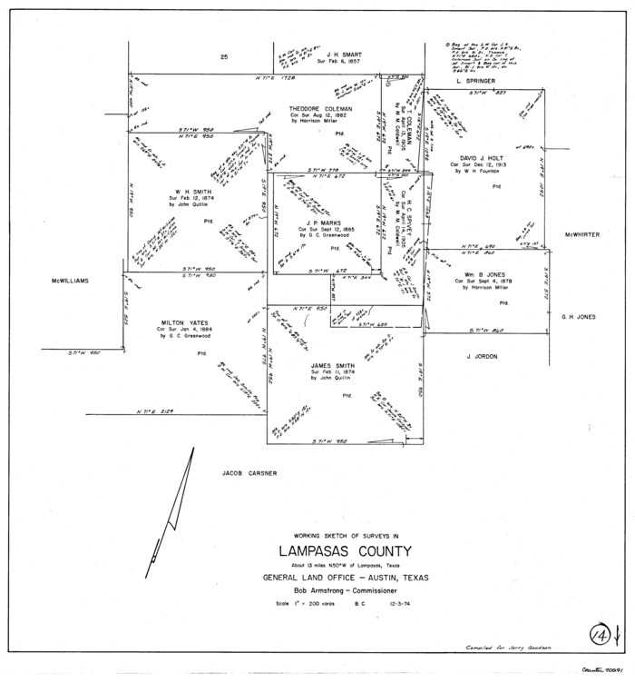 70291, Lampasas County Working Sketch 14, General Map Collection