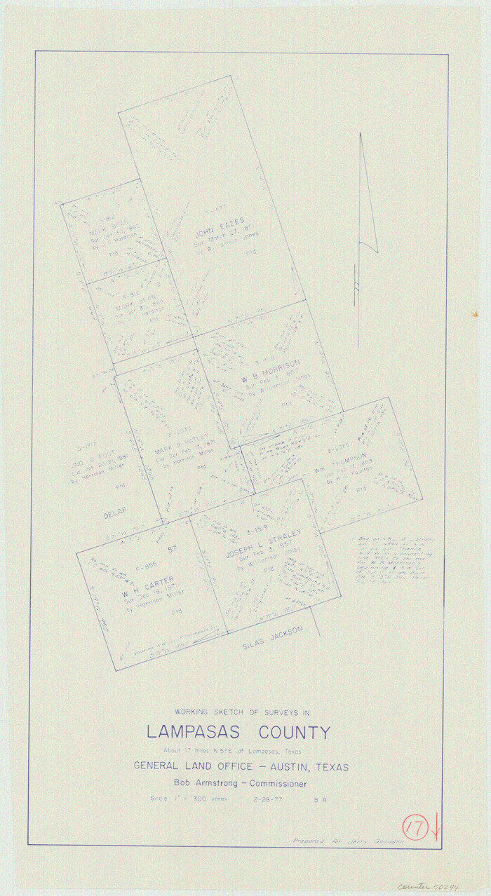 70294, Lampasas County Working Sketch 17, General Map Collection