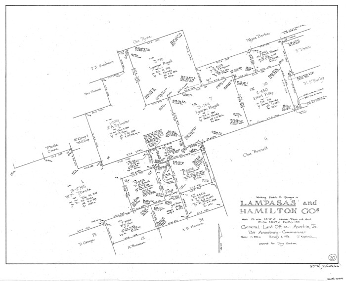 70297, Lampasas County Working Sketch 20, General Map Collection