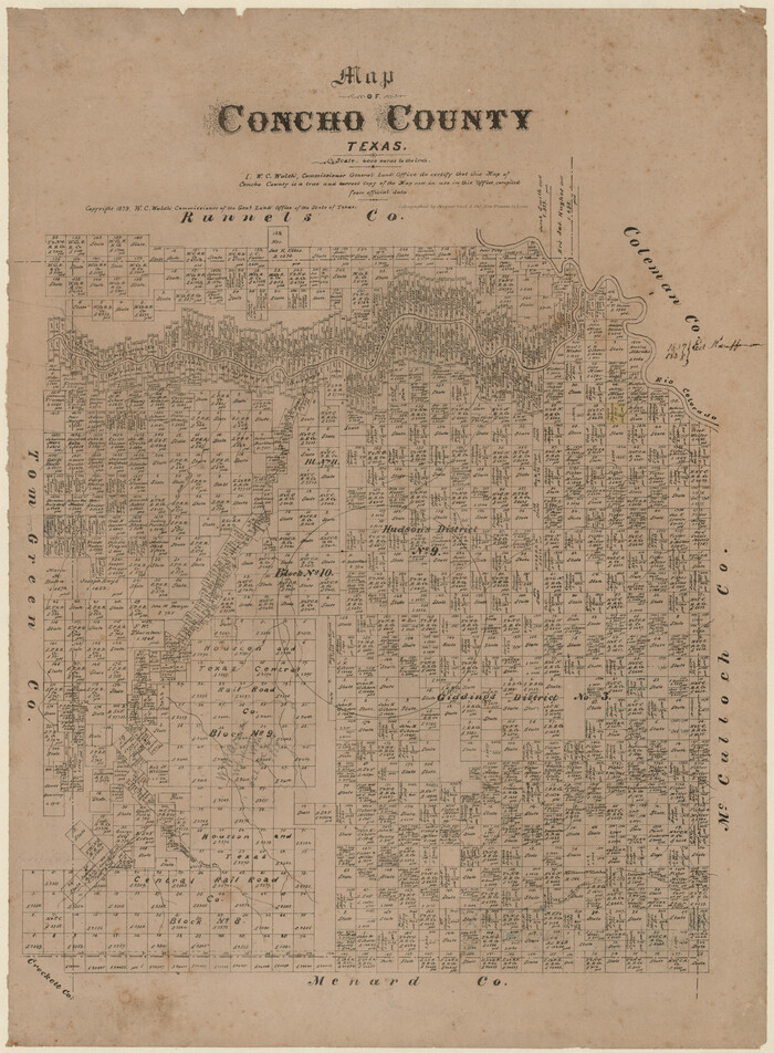 703, Map of Concho County, Texas, Maddox Collection
