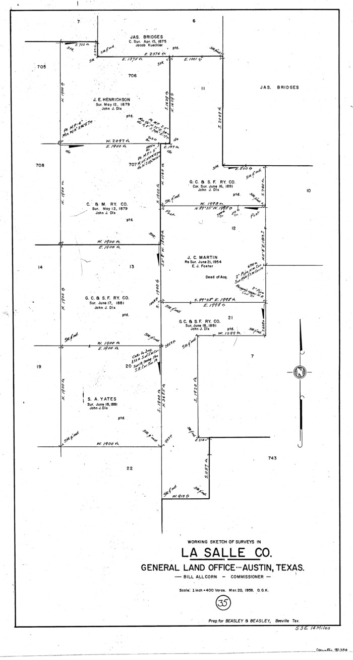 70336, La Salle County Working Sketch 35, General Map Collection
