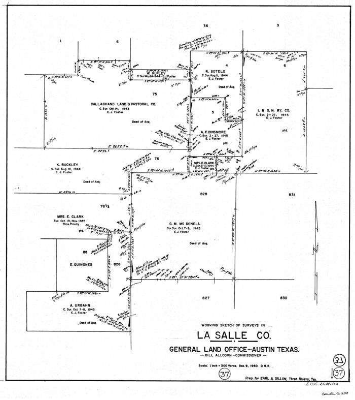 70338, La Salle County Working Sketch 37, General Map Collection