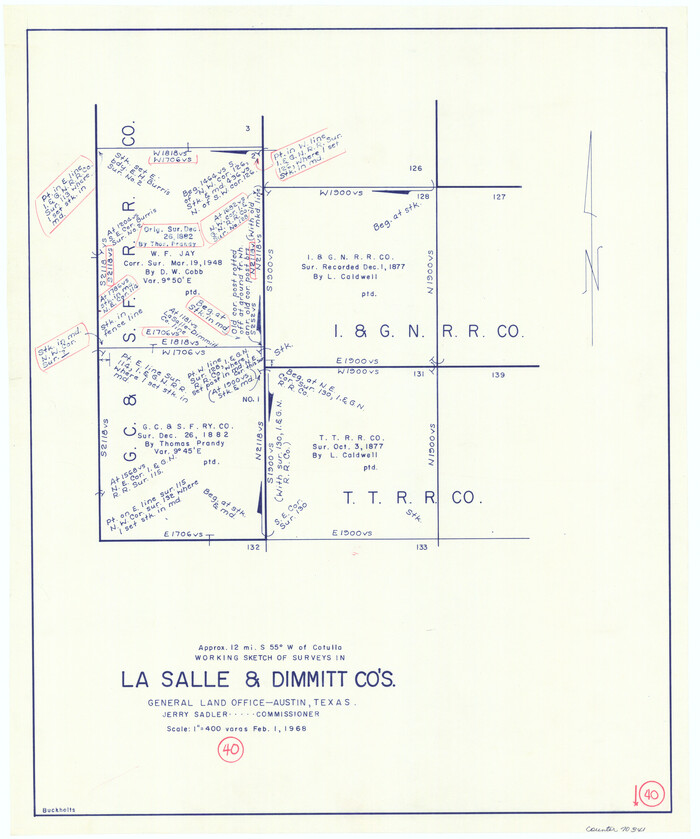 70341, La Salle County Working Sketch 40, General Map Collection