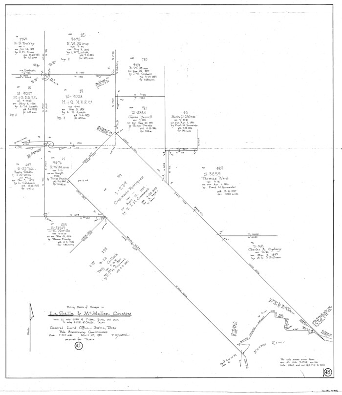 70346, La Salle County Working Sketch 45, General Map Collection